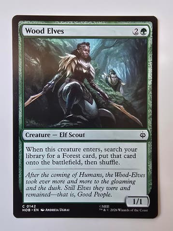 WOOD ELVES (HOB) (C 0142) (MTG) (TRADING CARD), Gebruikt