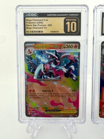 Pokémon - 2 Graded card - Mega Charizard X ex & Mega, Nieuw