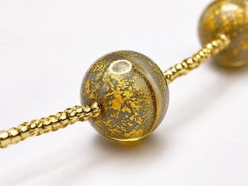 24 karaat - Murano-glas, Geel goud - Halsketting -