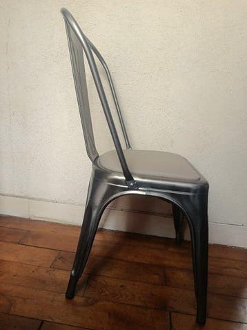 Tolix - Xavier Pauchard - Chaise - Acier, Cuir - Chaise A