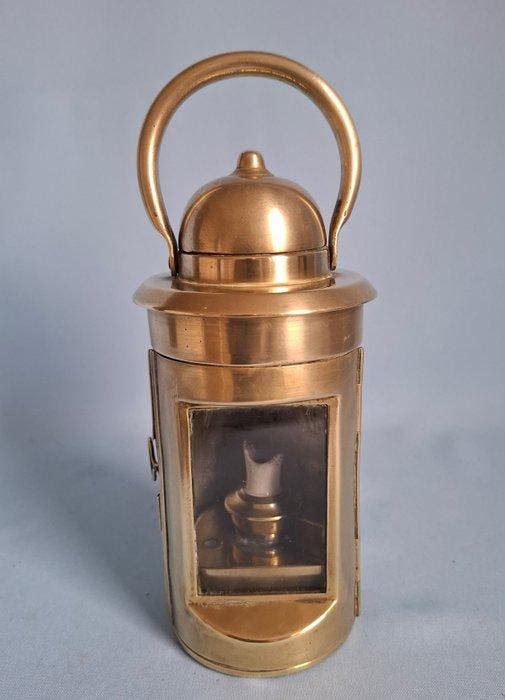 Boussole - Laiton, Verre, Porcelaine - Compas, lampe à huile, Antiek en Kunst, Curiosa en Brocante