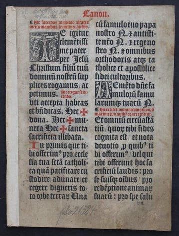 . - Alter Druck auf Pergament,Missale Coloniensis - 1525, Antiek en Kunst