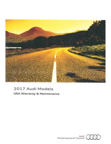 2017 AUDI SERVICEBOEKJE ENGELS (USA), Autos : Divers, Modes d'emploi & Notices d'utilisation