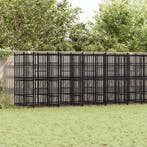 vidaXL Hondenkennel 16,59 m² staal, Dieren en Toebehoren, Verzenden, Nieuw