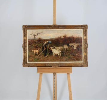 Willem Hendrik van der Nat (1864–1929) - Gieten voeren