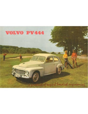 1956 VOLVO PV 444 LEAFLET ENGELS