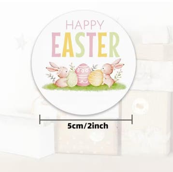 48 stickers happy EASTER - vrolijk pasen - engels - sluit..., Verzenden, Nieuw, Sticker