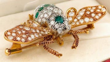 Bijou en applique - 18 carats Or jaune Diamant (Naturelle) -