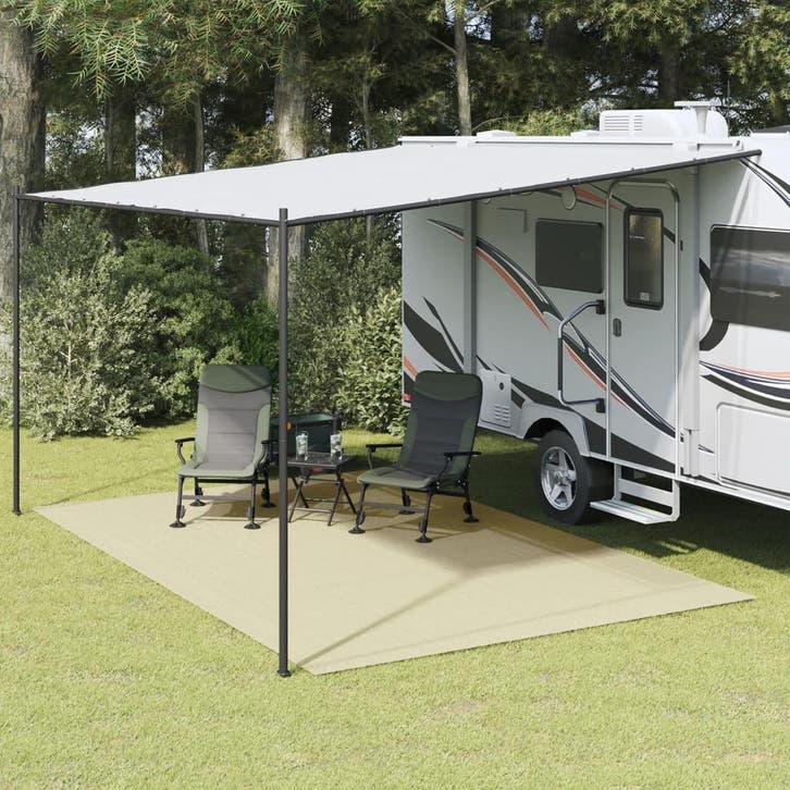 vidaXL Tenttapijt 5x3 m crèmekleurig, Caravans en Kamperen, Tentaccessoires, Nieuw, Verzenden