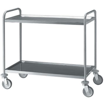 Serveerwagen | RVS | 2 Niveaus | 800x500x960(h)mm Diamond, Verzenden, Nieuw in verpakking