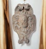 sculptuur, Fregio araldico cascate antiche - 41 cm -