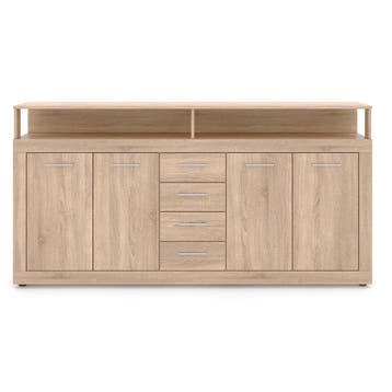Dressoir  190 cm Breed licht eiken Licht eiken (Dressoirs), Verzenden
