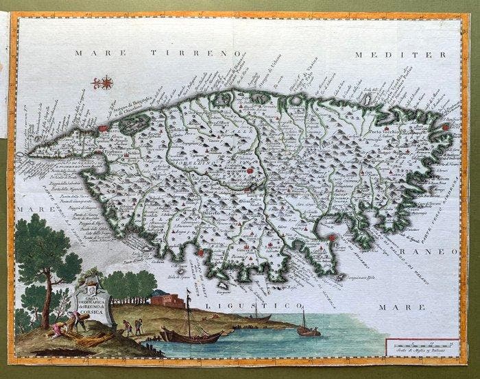 Frankrijk - Korsika; Thomas Salmon - Carta geografica del, Livres, Atlas & Cartes géographiques