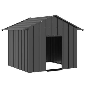 vidaXL Hondenhok met dak 131x101x102 cm gegalvaniseerd staal, Verzenden