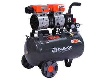 Veiling - Daewoo luchtcompressor olievrij 24L, Doe-het-zelf en Bouw, Compressors, Nieuw