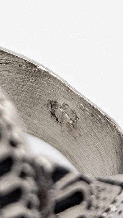 Lapis lazuli - Zilver - Ring, Antiek en Kunst, Kunst | Niet-Westerse kunst