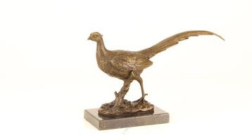 sculptuur, Beautiful Hand-Finished Bronze Pheasant – After