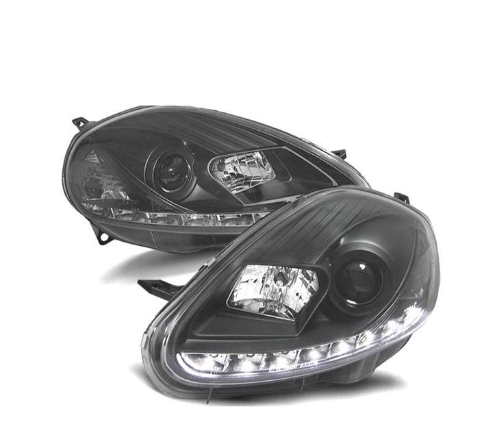 PHARES POUR FIAT GRANDE PUNTO 05-08 DAYLIGHT FOND NOIR, Auto-onderdelen, Verlichting, Verzenden
