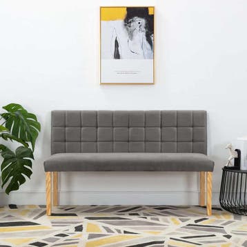 vidaXL Bankje 140 cm fluweel grijs, Verzenden