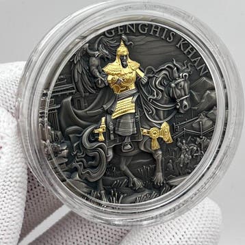 Niue. 5 Dollars 2024 – Genghis Khan (Box) – 2 oz Silver – 5
