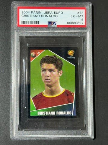 2004 Panini UEFA Euro Cristiano Ronaldo #23 Graded card,, Nieuw