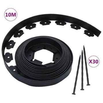 vidaXL Gazonrand flexibel met 30 pinnen 10 m 5 cm, Tuin en Terras, Verzenden, Nieuw