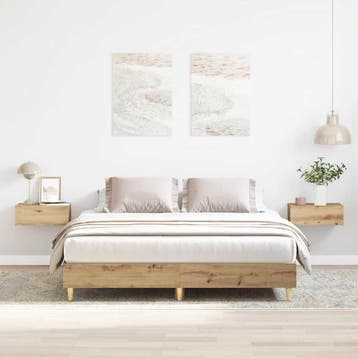 vidaXL Bedframe zonder matras 140x200 cm spaanplaat, Verzenden, Nieuw