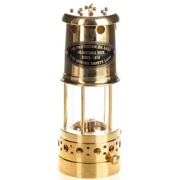 Lampe à pétrole - Laiton, Antiquités & Art