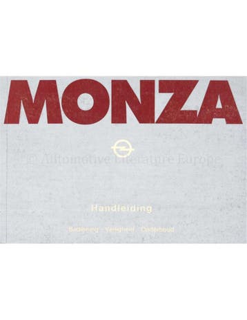 1978 OPEL MONZA INSTRUCTIEBOEKJE NEDERLANDS
