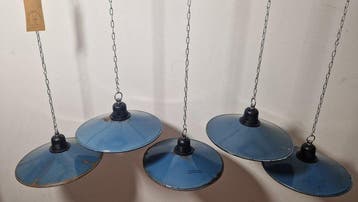 Plafondlamp (5) - Emaille, Staal - Geëmailleerde lampen 5