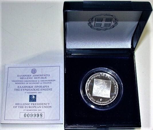 10 Euro 2003 Griechenland Eu-ratspraesidentschaft, Postzegels en Munten, Munten | Europa | Euromunten, België, Verzenden