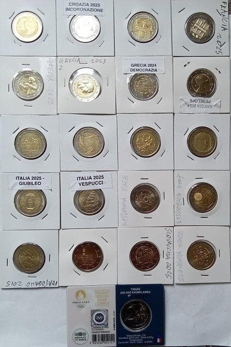 Europa. 2 Euro 2009/2025 (21 coins) (Zonder minimumprijs), Postzegels en Munten, Munten | Europa | Niet-Euromunten