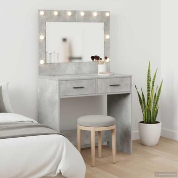 vidaXL Kaptafel Beton Grijs 78,5 x 41 x 135 cm Bewerkt hout, Verzenden, Nieuw