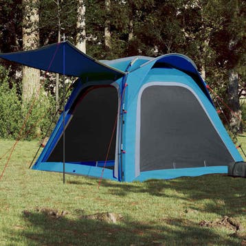 vidaXL Tent 4-persoons waterdicht snelontgrendeling blauw, Verzenden