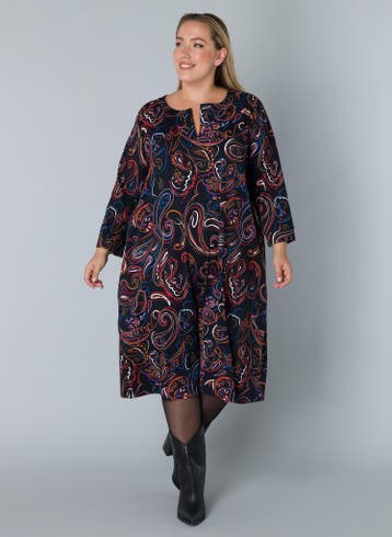 COLLETTA jurk travel print0(46)Maat 46/48 (XL) of groter, Kleding | Dames, Verzenden, Nieuw, Maat 46/48 (XL) of groter, Overige kleuren