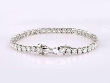 Armband - 14 karaat Witgoud - 8.39ct. tw. Diamant