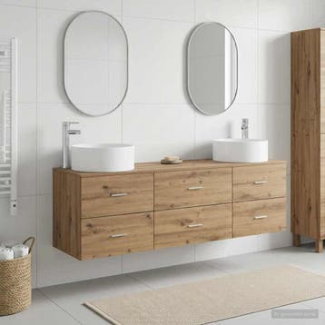 vidaXL Badkamermeubel Set 3 st Artisanaal eiken 49,5 x 44,5, Verzenden