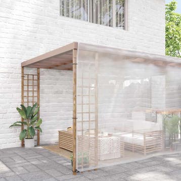 vidaXL Doorzichtig zeildoek met zeilringen 8x10 m, Verzenden, Nieuw