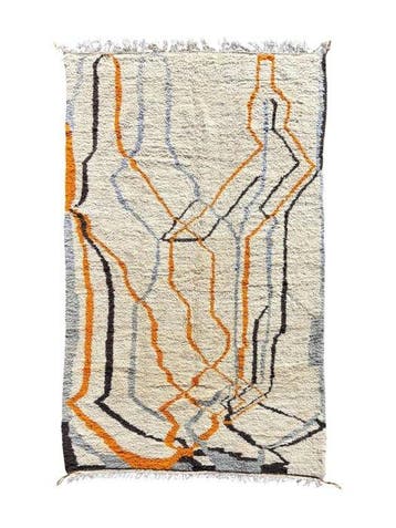 Moroccan Azilal Wool Rug 200x350 cm – Handwoven Berber, Nieuw