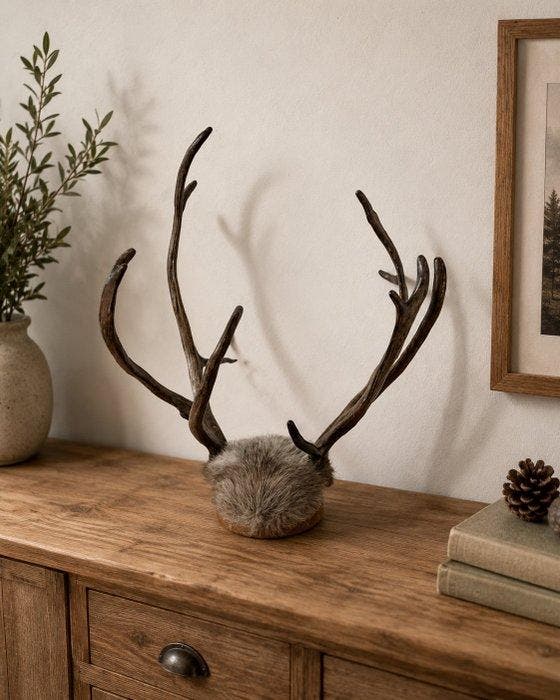 Cerf Support mural pour taxidermie - Cervidae - 60 cm - 35, Antiek en Kunst, Curiosa en Brocante