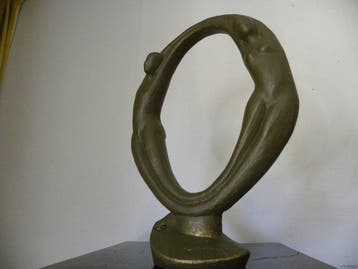 Geert Kunen - Beeldje, Verbondenheid - 31 cm - Steengoed -