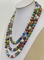 Lange halsketting van Murano-kristal Flor de la Vida met, Antiek en Kunst
