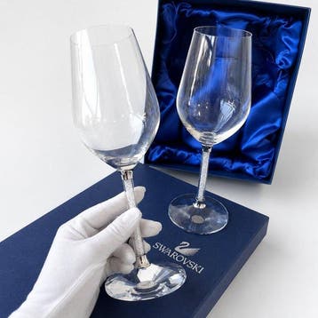 Swarovski - Beker (2) - Glas, Kristal