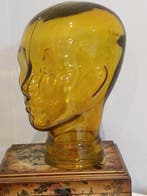 Mannequin - Cabeza figura vidrio uranio - Glas, recycling, Antiek en Kunst