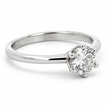 Zonder minimumprijs - Ring - 14 karaat Witgoud - 0.55ct. tw., Nieuw