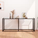 vidaXL Wandtafel 180x35x75,5 cm gehard glas transparant, Huis en Inrichting, Tafels | Bijzettafels, Verzenden, Nieuw