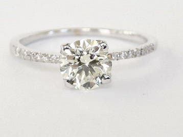 Bague de fiançailles - 18 carats Or blanc - 0.99ct. tw.