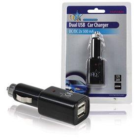 HQ dubbele USB auto lader, Ophalen of Verzenden, Nieuw