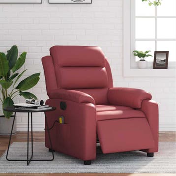 vidaXL Massagestoel verstelbaar elektrisch kunstleer, Huis en Inrichting, Fauteuils, Verzenden, Nieuw