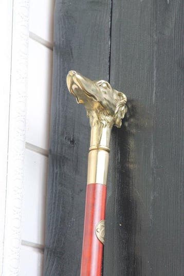 Canne de marche - bois bronze, Antiquités & Art